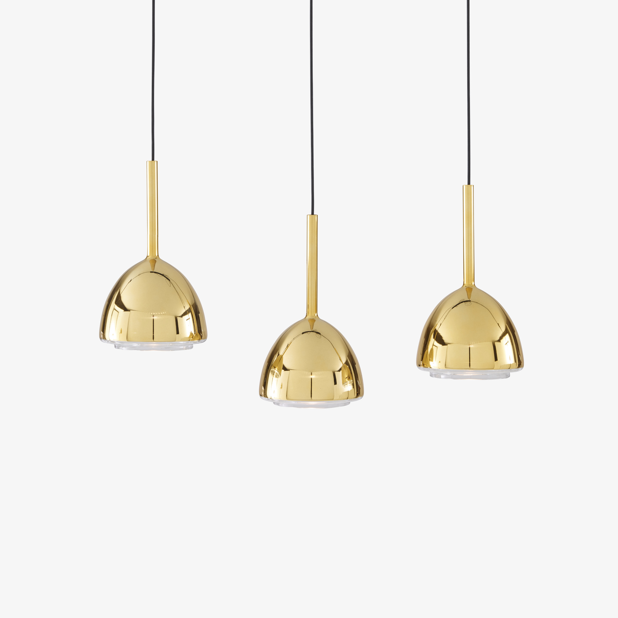 Brass Bell, Suspended Ceiling Light 5 Cables