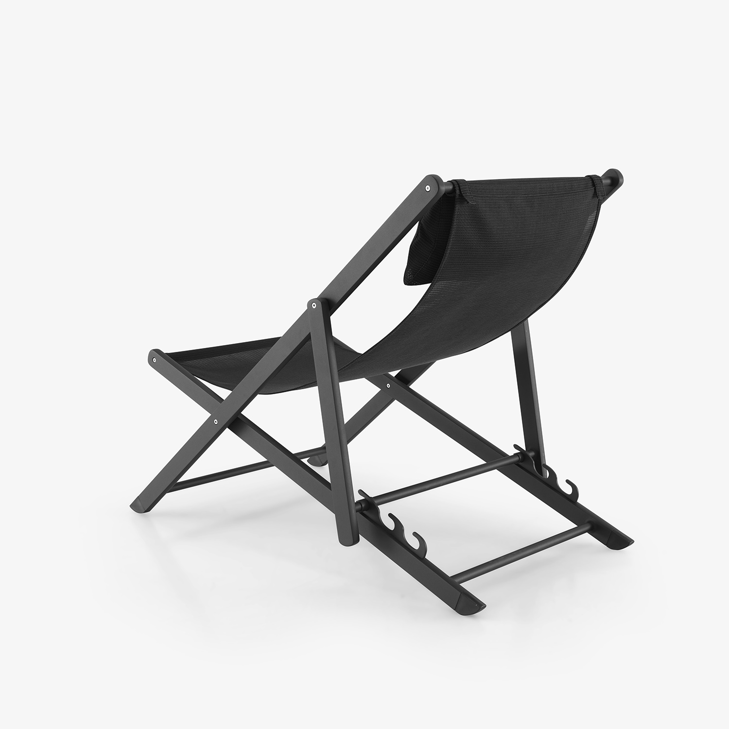 SET OF 2 DECK CHAIRS ONYX BLACK