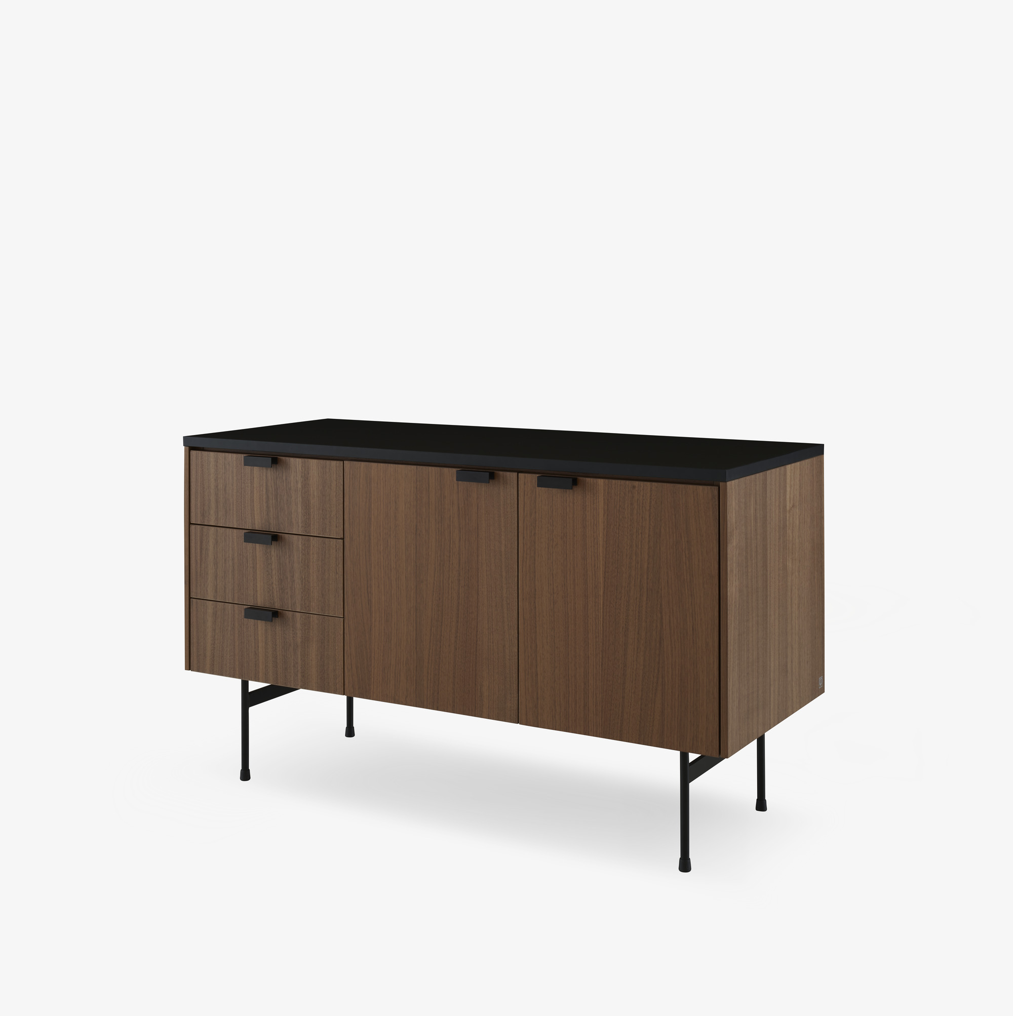 Sideboards Tanis Sideboard Walnut Black Fenix Laminate Frame In